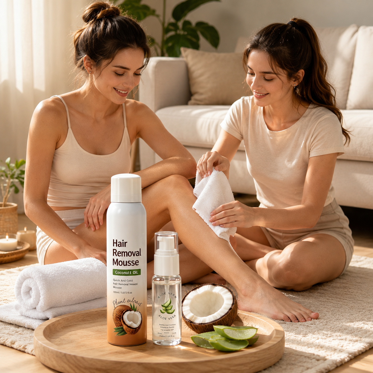 Duo di mousse depilatoria delicata e spray lenitivo