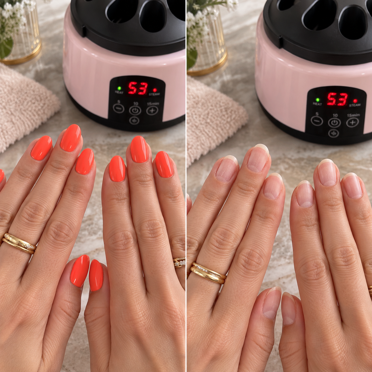 NailSteam Pro™ Remove Verniz a Vapor para Mãos e Pés