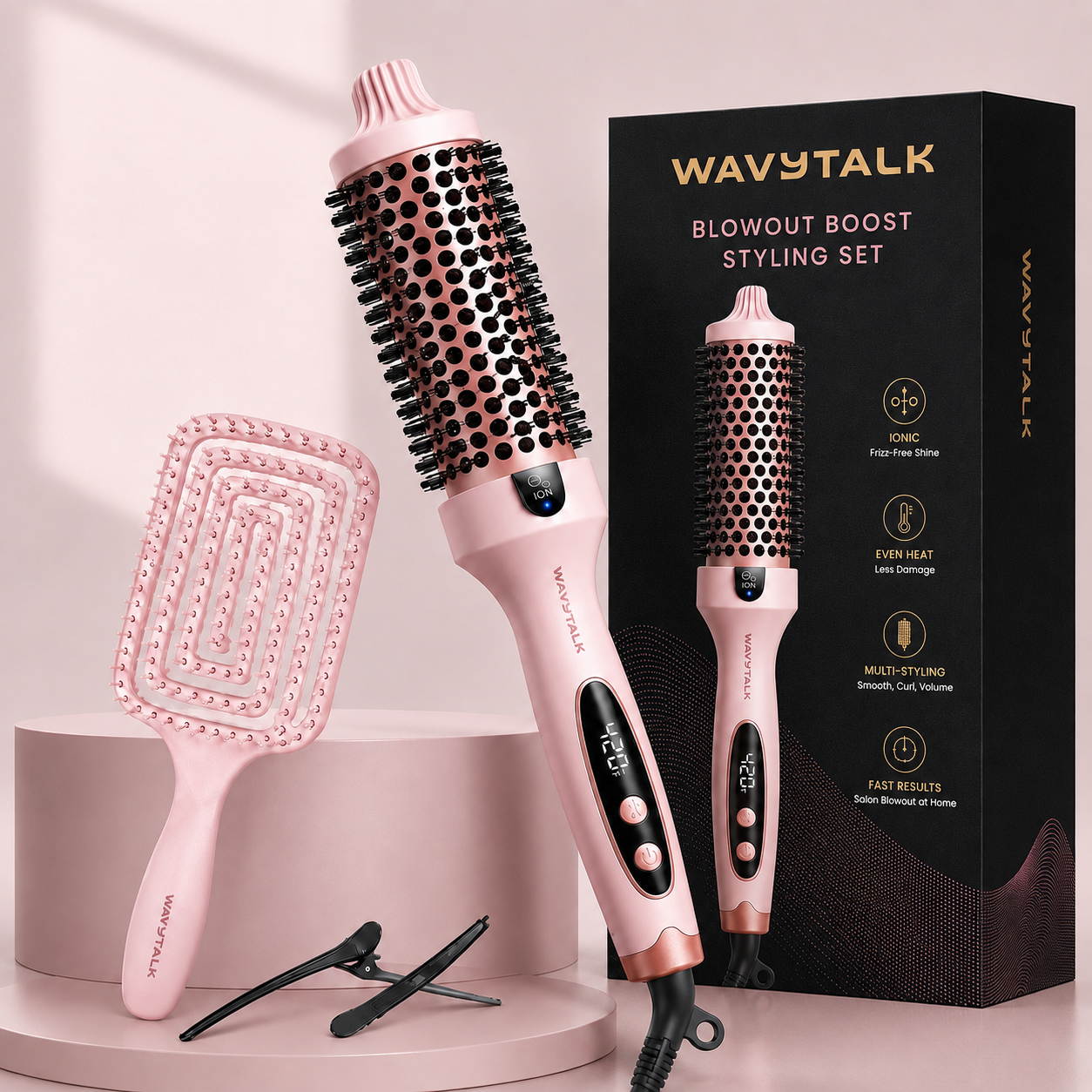 Style Pro™ Multifunktionale Thermobürste 3-in-1 Glätten & Locken