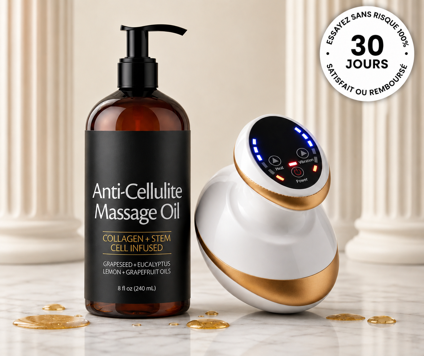 Rituel Lissant Pro™ | Varmende Massasje mot Cellulitter & Kollagenolje