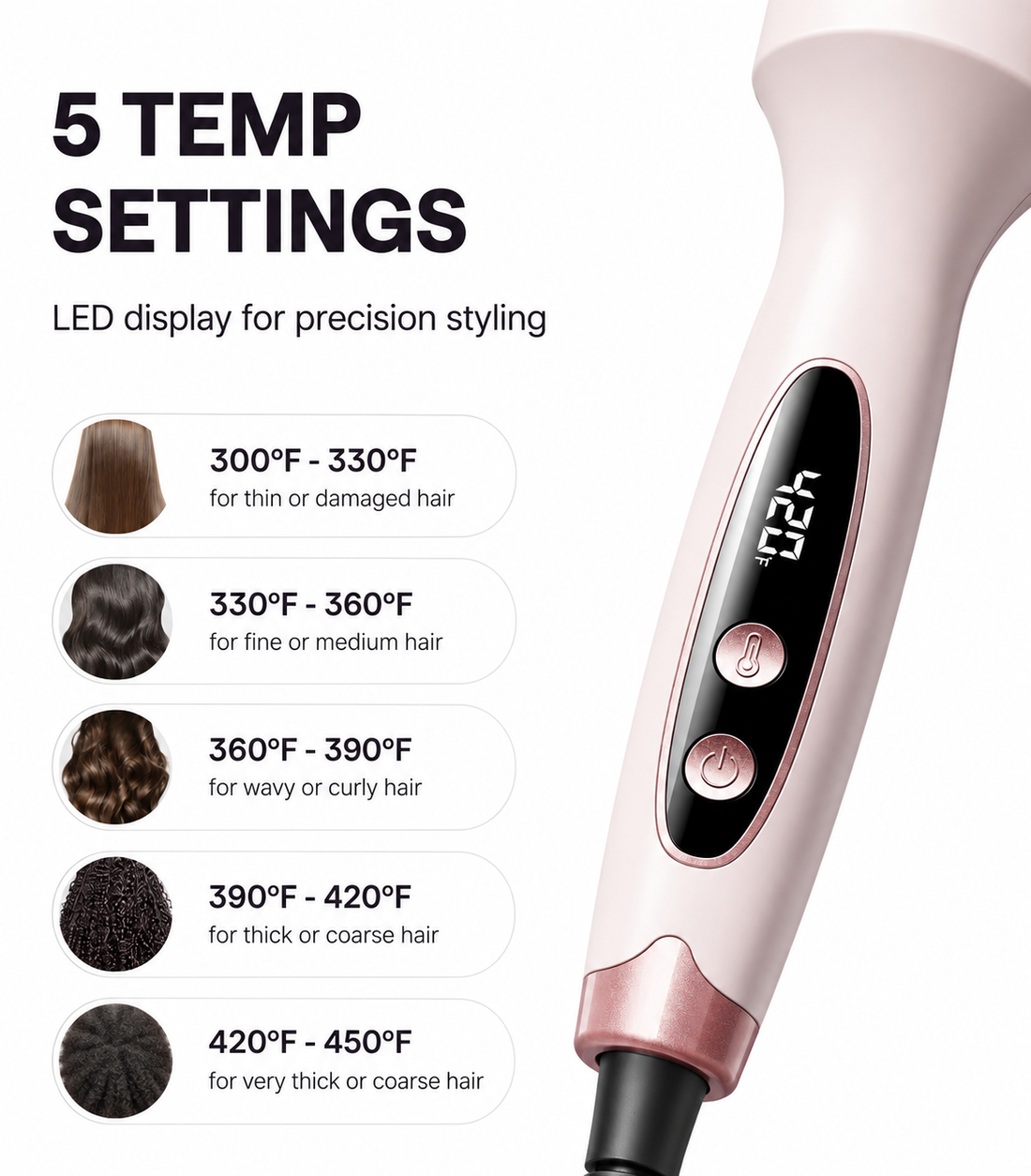 Style Pro™ Multifunktionale 3-in-1 Thermobürste Glätten & Locken