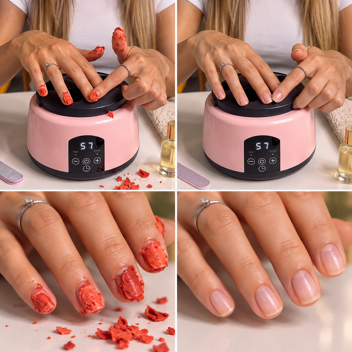 NailSteam Pro™ Retire Vernis Vapeur Mains & Pieds