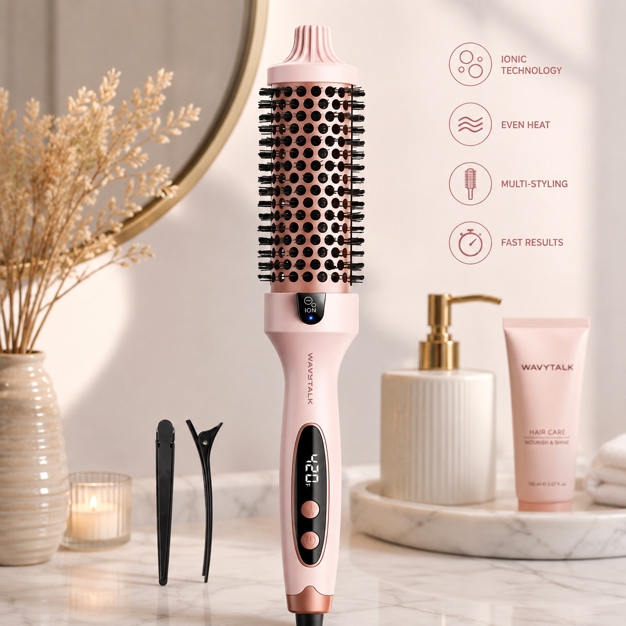 Style Pro™ Multifunktionale Thermobürste 3-in-1 Glätten & Locken
