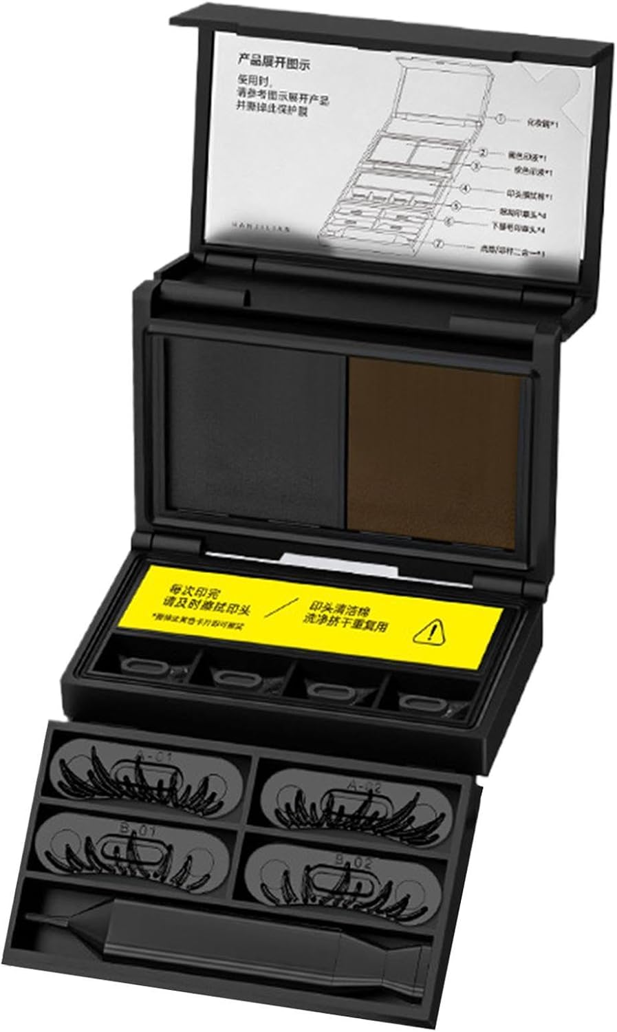 Kit Eyeliner Tampon 3 en 1 Waterproof Longue Tenue