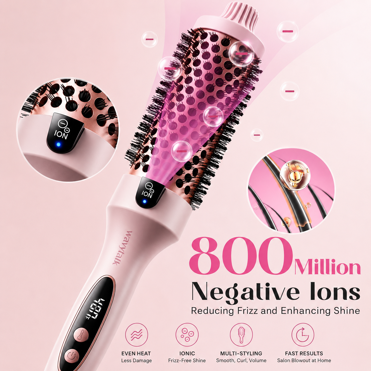 Style Pro™ Multifunktionale Thermobürste 3-in-1 Glätten & Locken