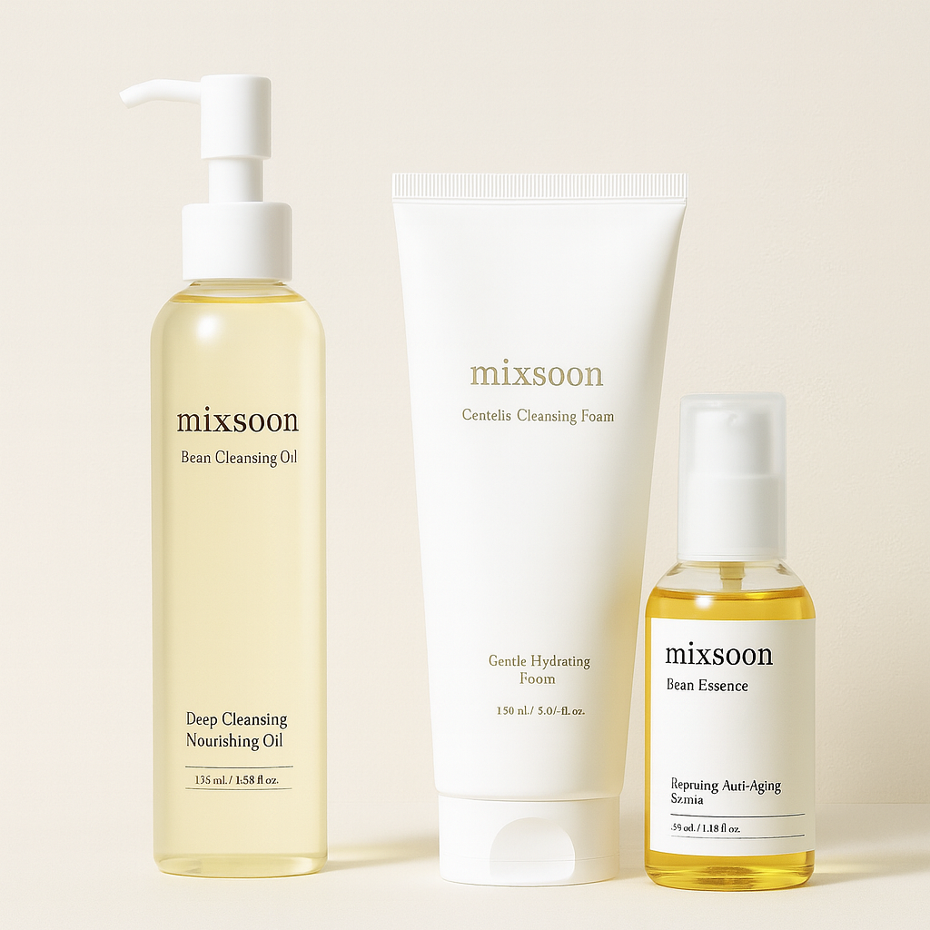 Mixsoon Bean Routine 3-in-1 Set – Cleans, Repairs & Brightens