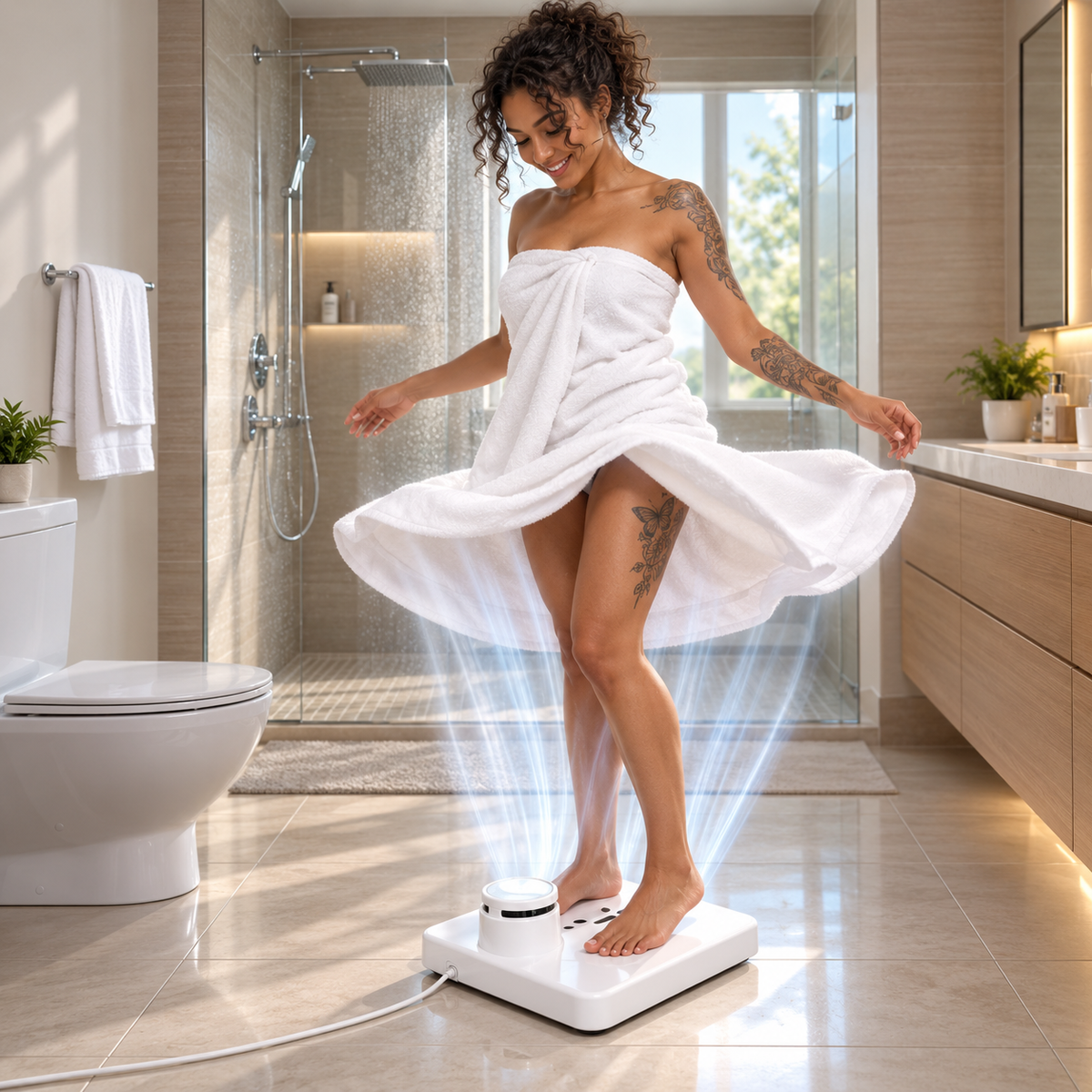 Séchage Corps Entier Mains Libres bowvibe