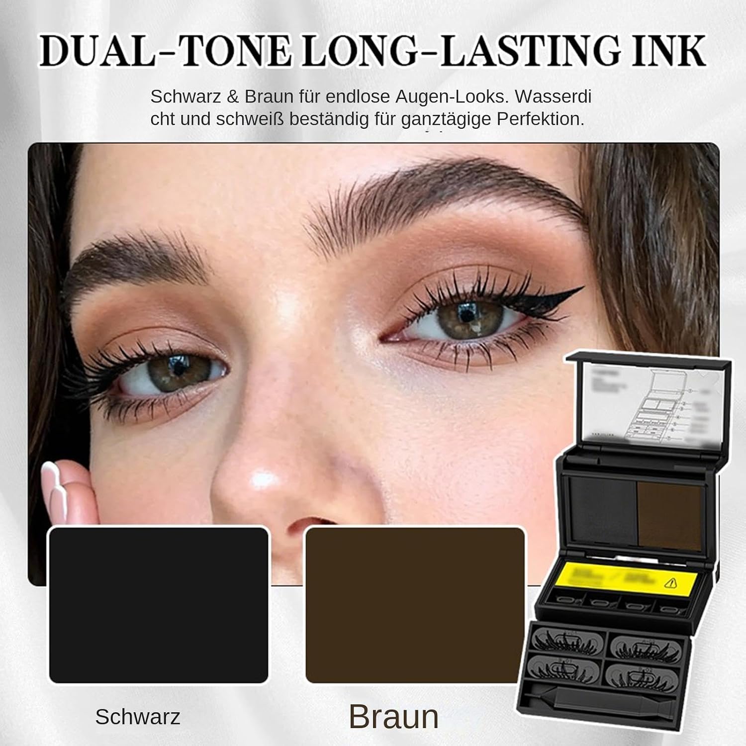 Kit Eyeliner Tampon 3 en 1 Waterproof Longue Tenue