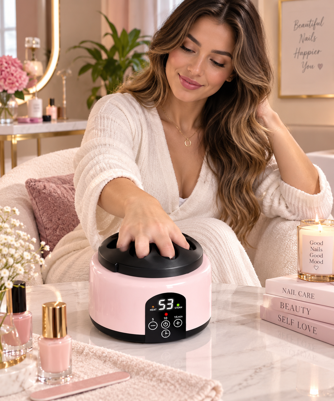 NailSteam Pro™ Remove Verniz a Vapor para Mãos e Pés