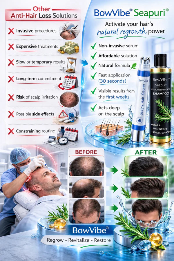 BowVibe® Seapuri® — Mot håravfall, återväxt & hårtäthet