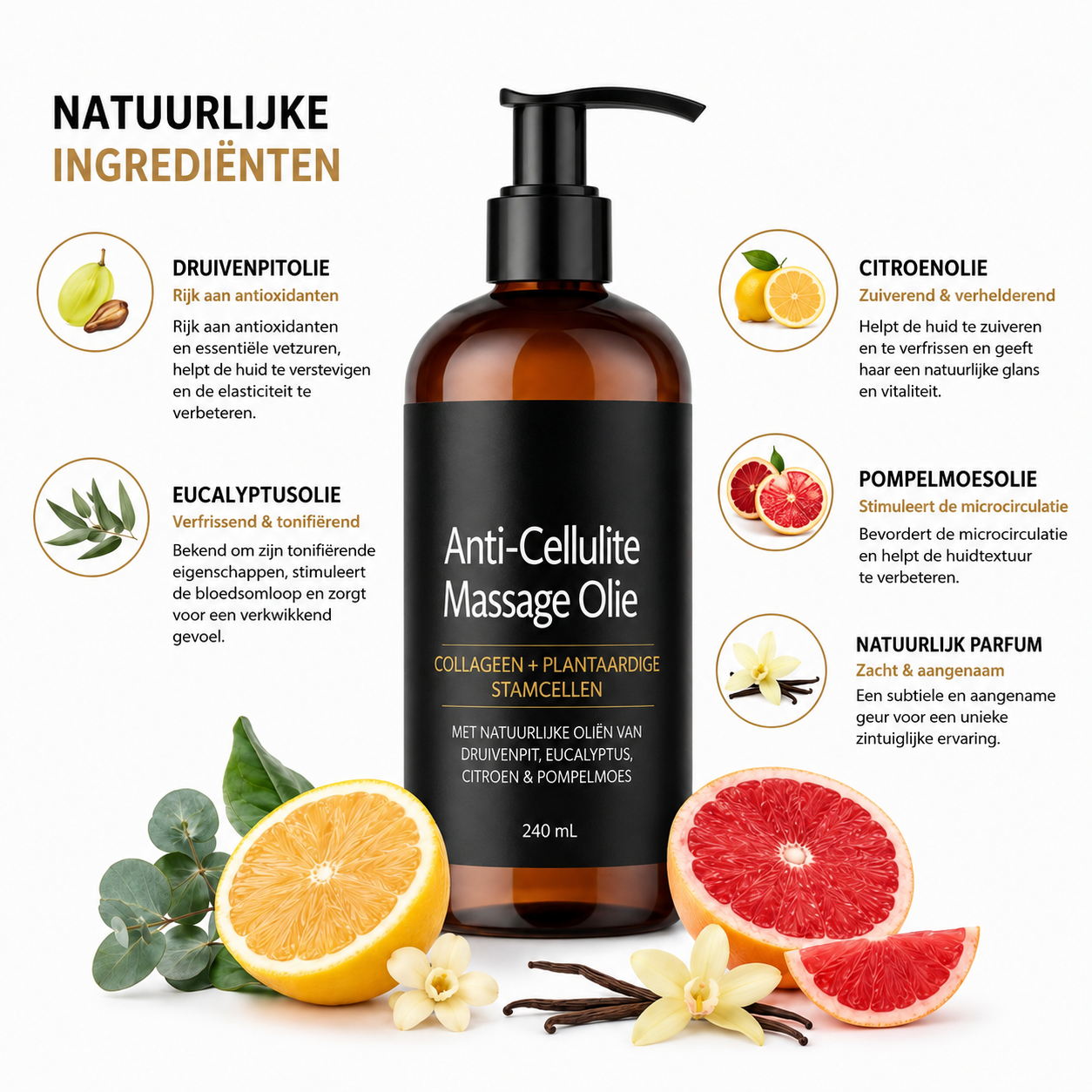 Bowvibe Gladmakend Ritueel Pro™ – Massageapparaat + Anti-Celluliteolie