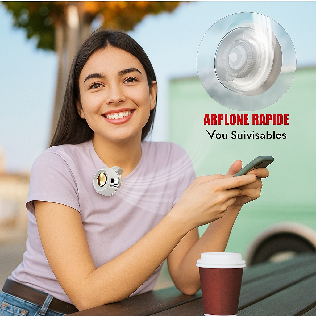 Mini Ventilateur Portable Sans Pales – Rechargeable, Silencieux, Clipsable & Multifonction | Le Bon Plan Fraîcheur de l’Été