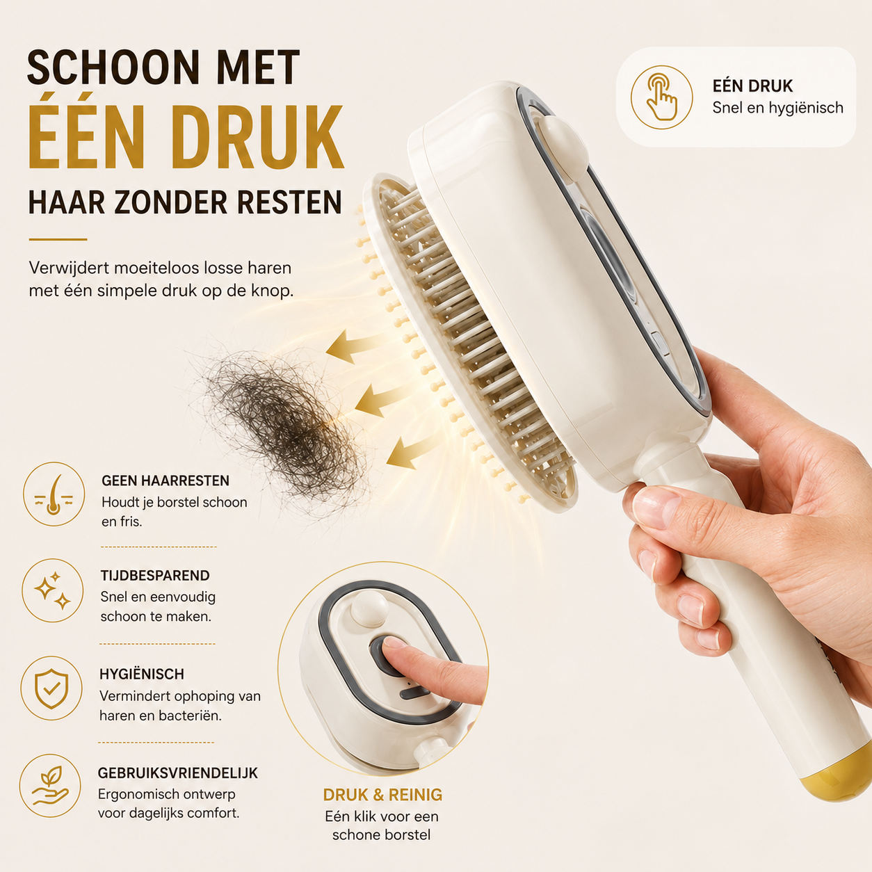 Glad & Glanzend Haar zonder Breuk of Beschadiging