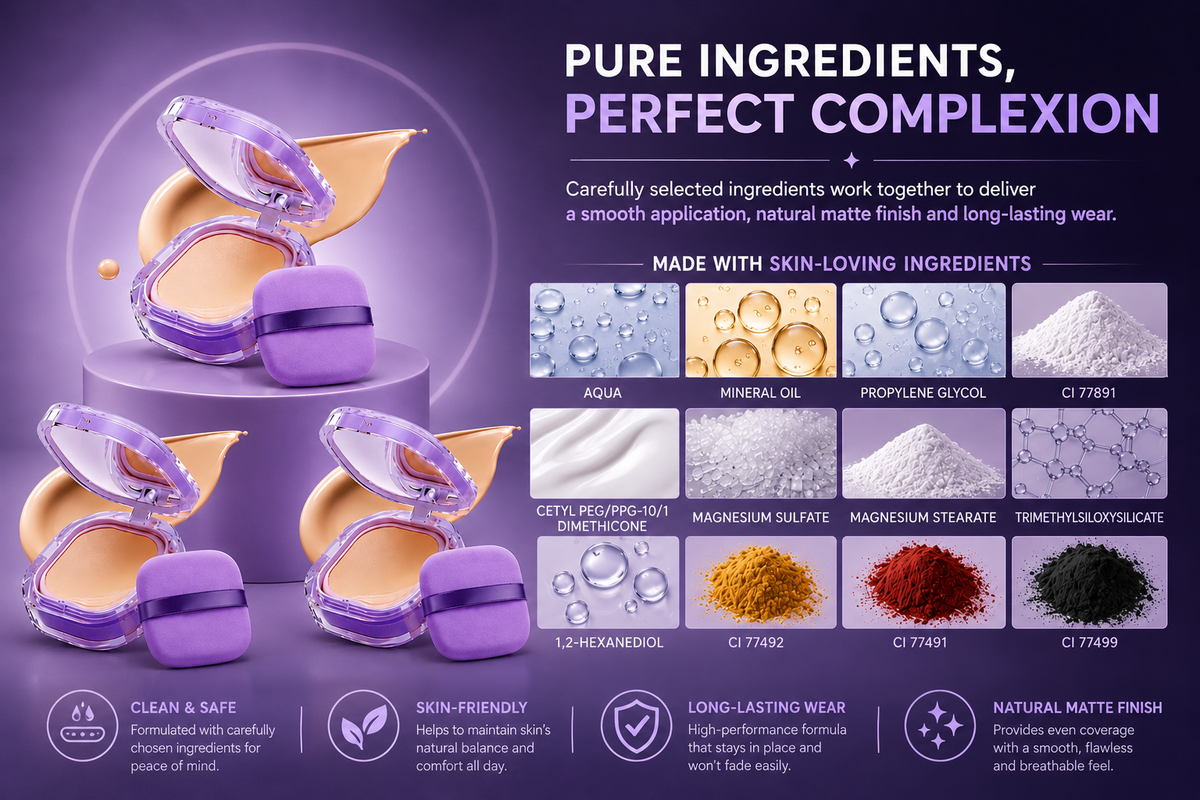 Carefully selected ingredients for use with confidence