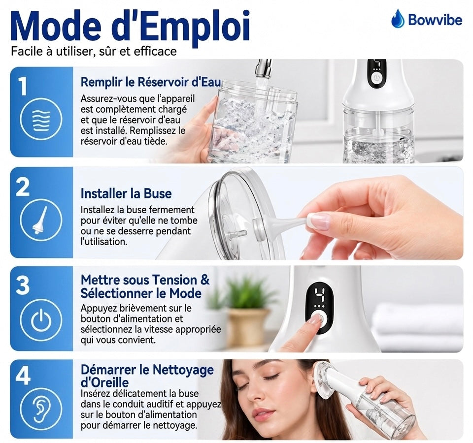 Limpiador auricular Pro ultra rápido y resistente al agua