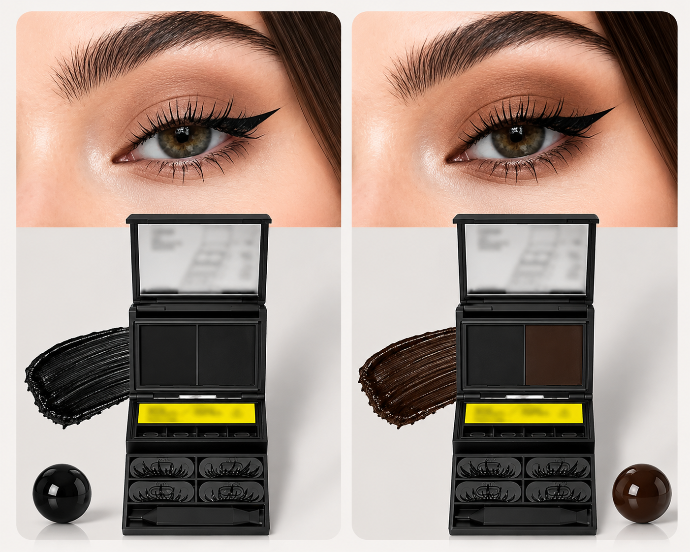 Kit Eyeliner Tampon 3 en 1 Waterproof Longue Tenue