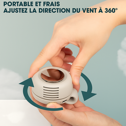 Mini Ventilateur Portable Sans Pales – Rechargeable, Silencieux, Clipsable & Multifonction | Le Bon Plan Fraîcheur de l’Été