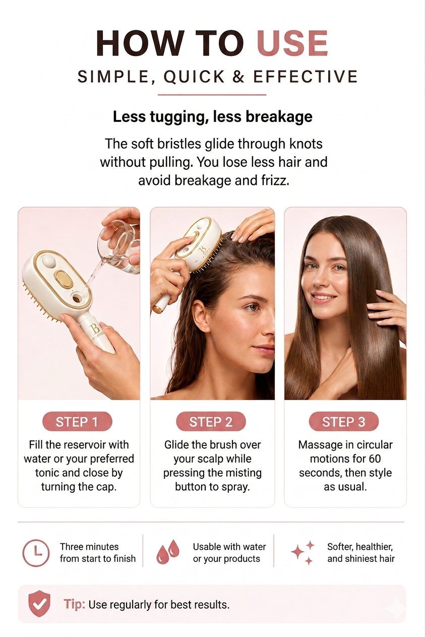 Brosse Anti-Nœuds & Anti-Frisottis