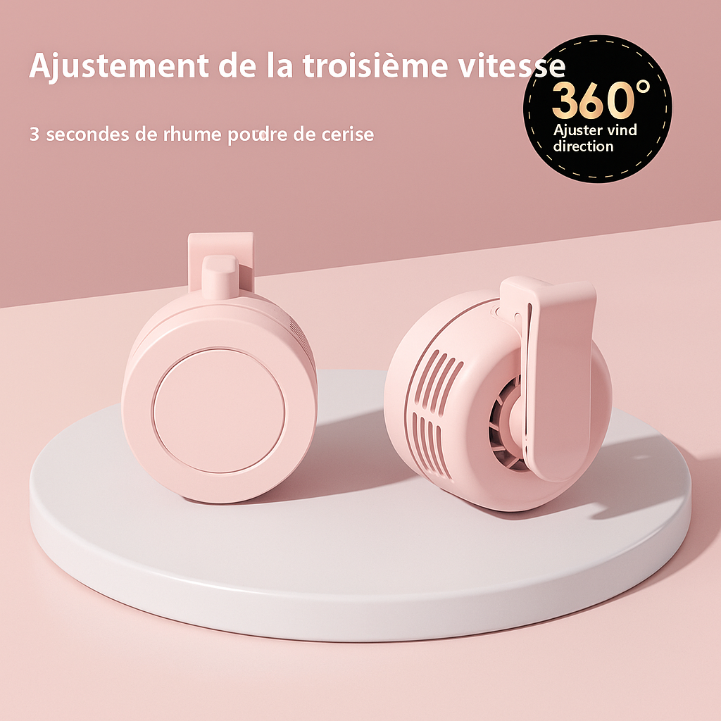 Mini Ventilateur Portable Sans Pales – Rechargeable, Silencieux, Clipsable & Multifonction | Le Bon Plan Fraîcheur de l’Été