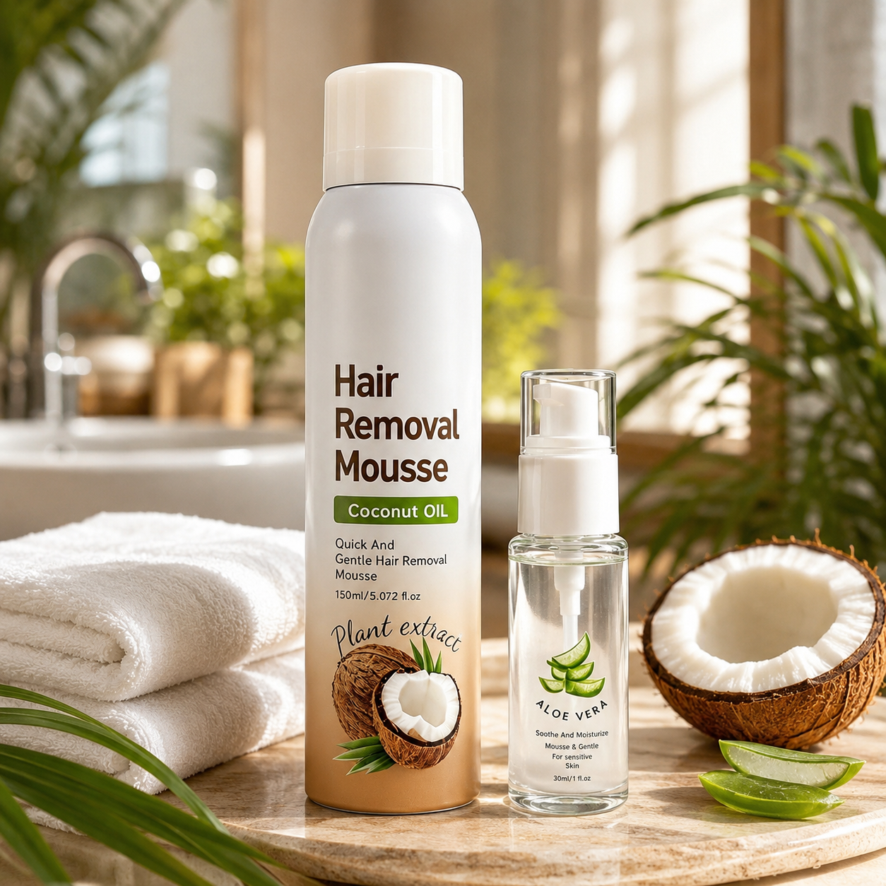 Duo di mousse depilatoria delicata e spray lenitivo