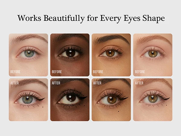 Kit Eyeliner Tampon 3 en 1 Waterproof Longue Tenue